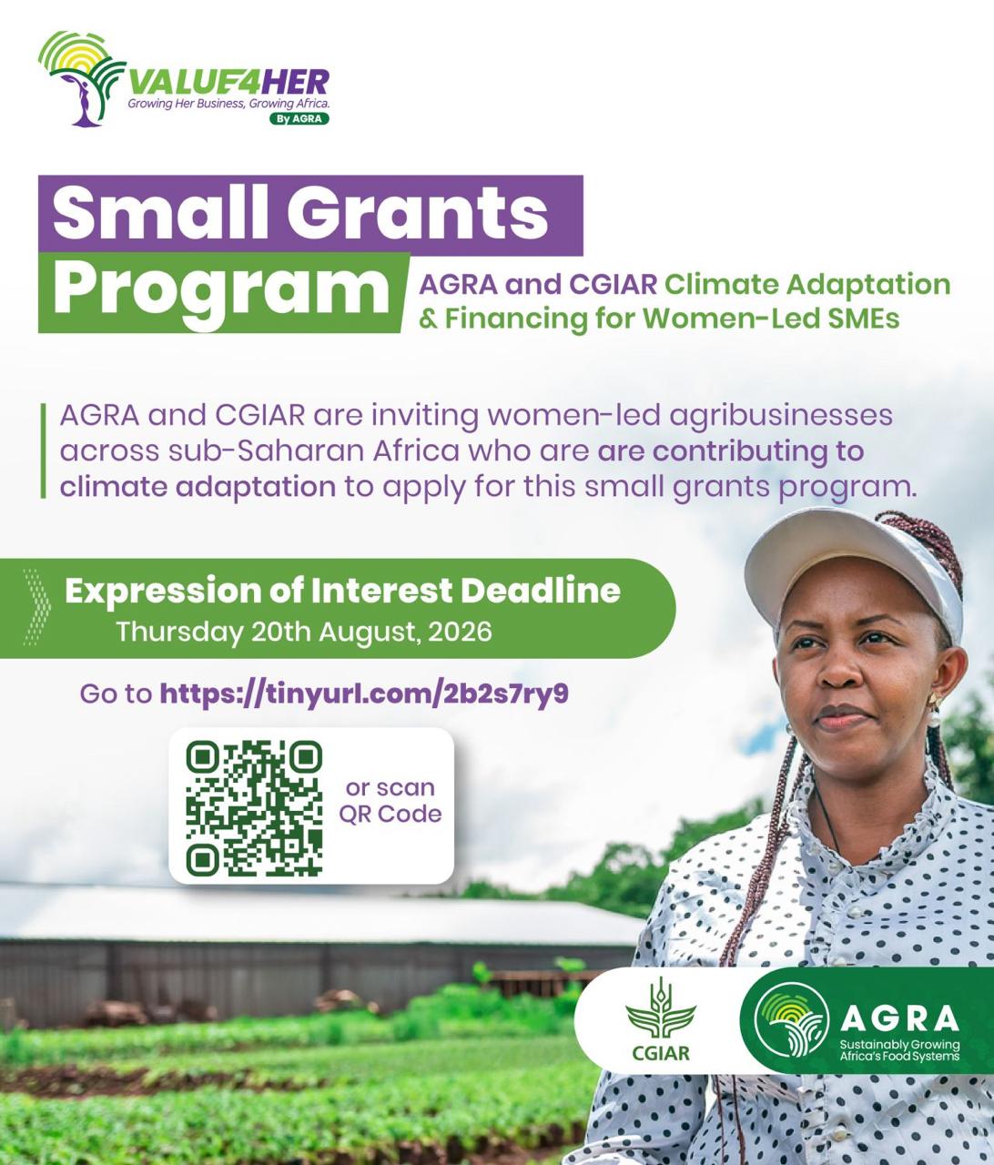 AGRA and CGIAR Climate Adaptation & Financing for Women-Led SMEs